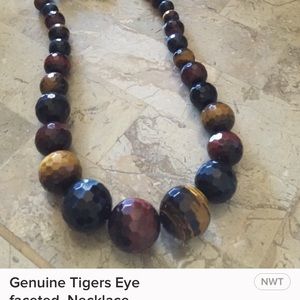 Genuine tigers eye necklace